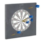 Protectie perete pentru darts, gri, diametru 45 cm