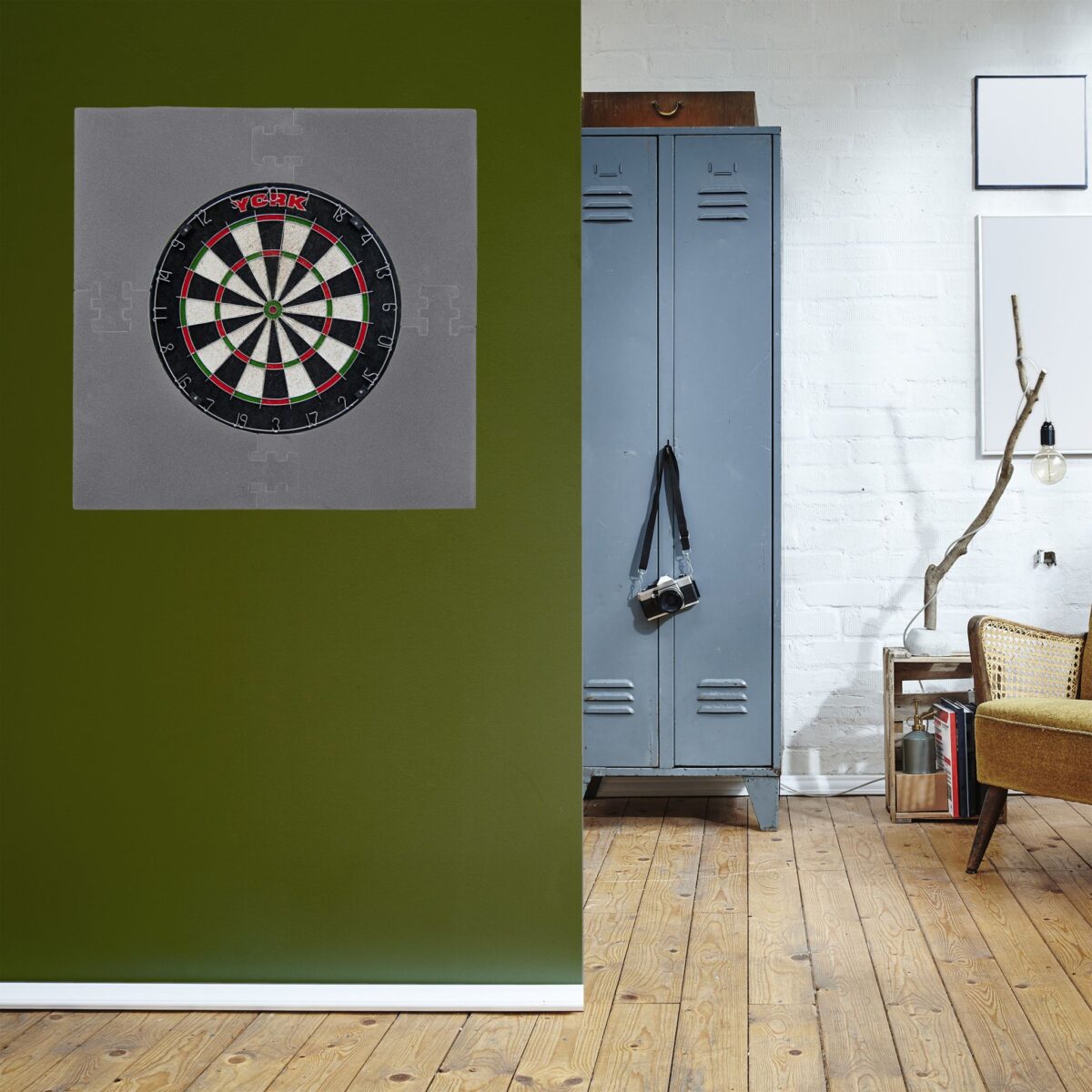 Protectie perete pentru darts, gri, diametru 45 cm - imagine 4