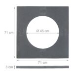 Protectie perete pentru darts, gri, diametru 45 cm - imagine 5
