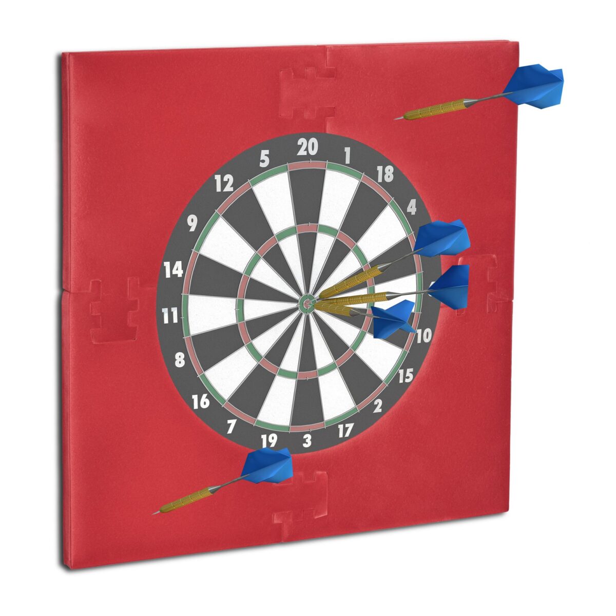 Protectie perete pentru darts, burgundy, diametru 45 cm - imagine 3