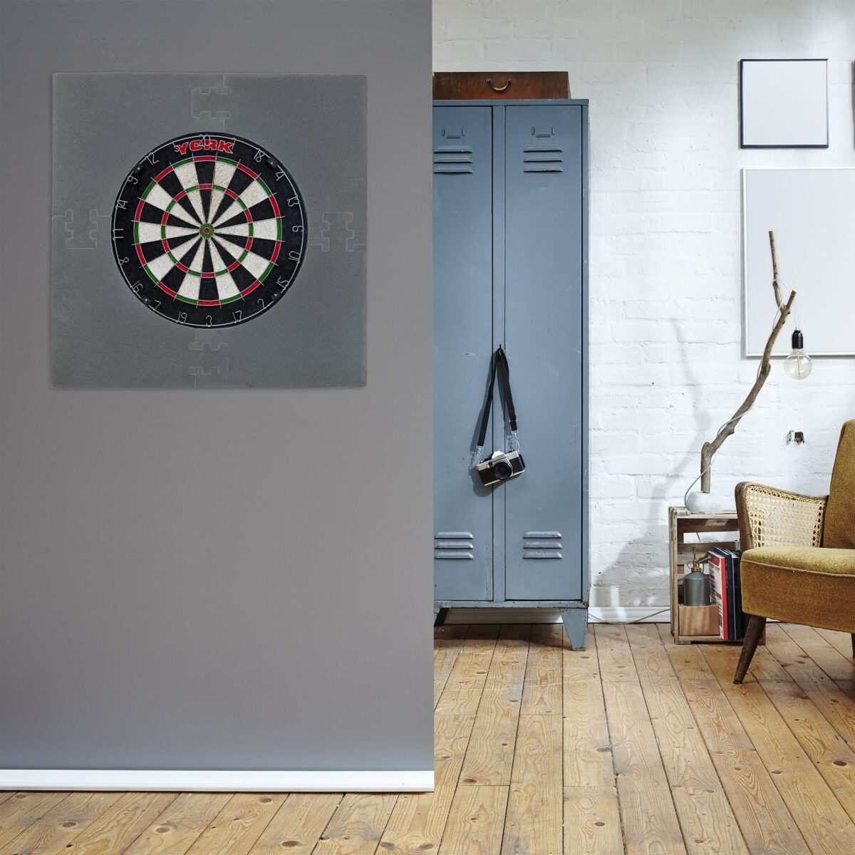 Protectie perete pentru darts, burgundy, diametru 45 cm - imagine 5