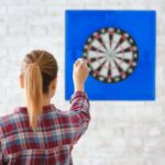 Protectie perete pentru darts, burgundy, diametru 45 cm - imagine 7