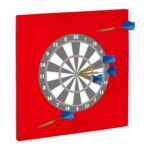 Protectie perete pentru darts, rosu, diametru 45 cm