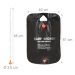 Dus portabil pentru drumetii/camping, 20L, negru - imagine 5