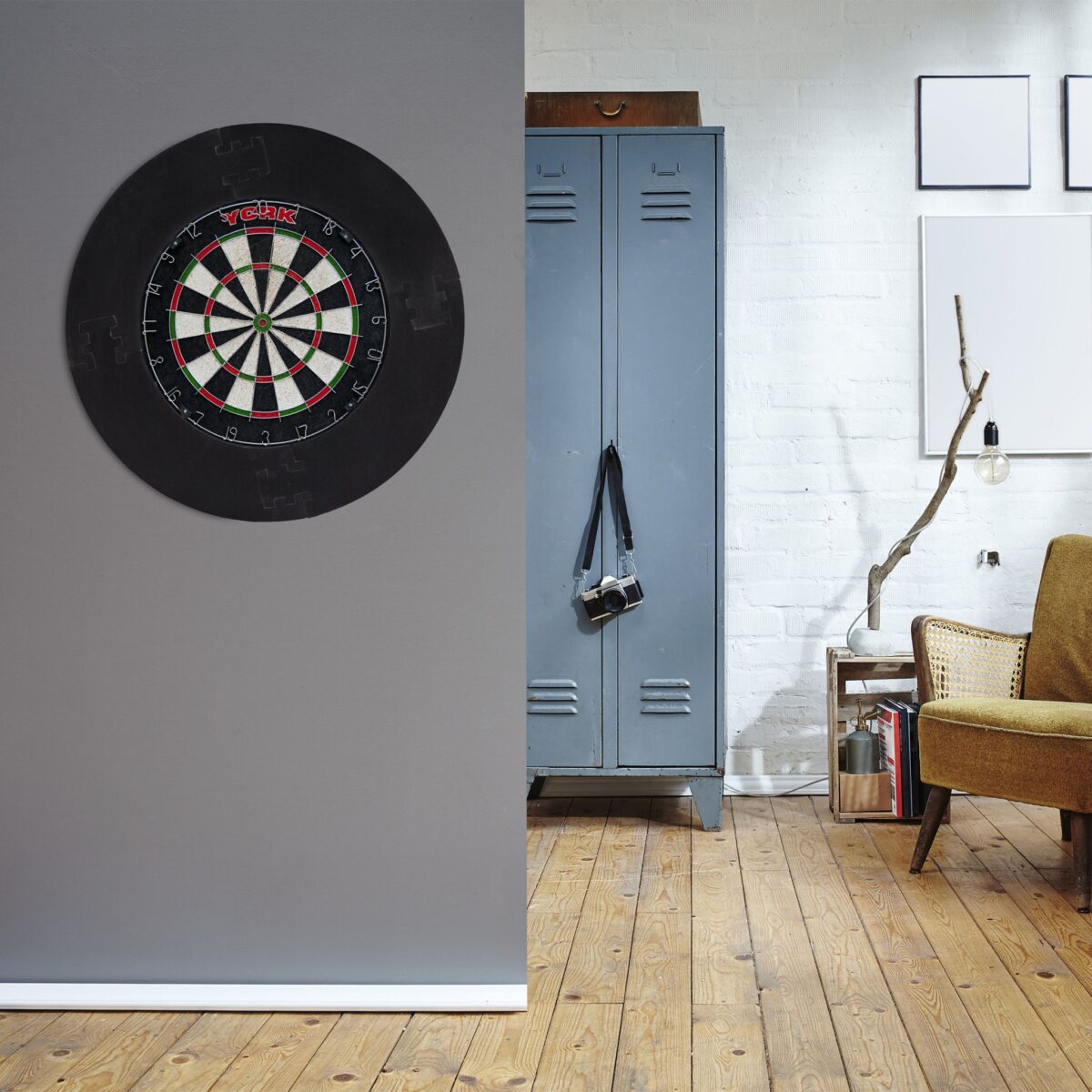 Protectie perete pentru darts, negru, diametru 45 cm - imagine 5