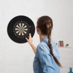 Protectie perete pentru darts, negru, diametru 45 cm - imagine 6