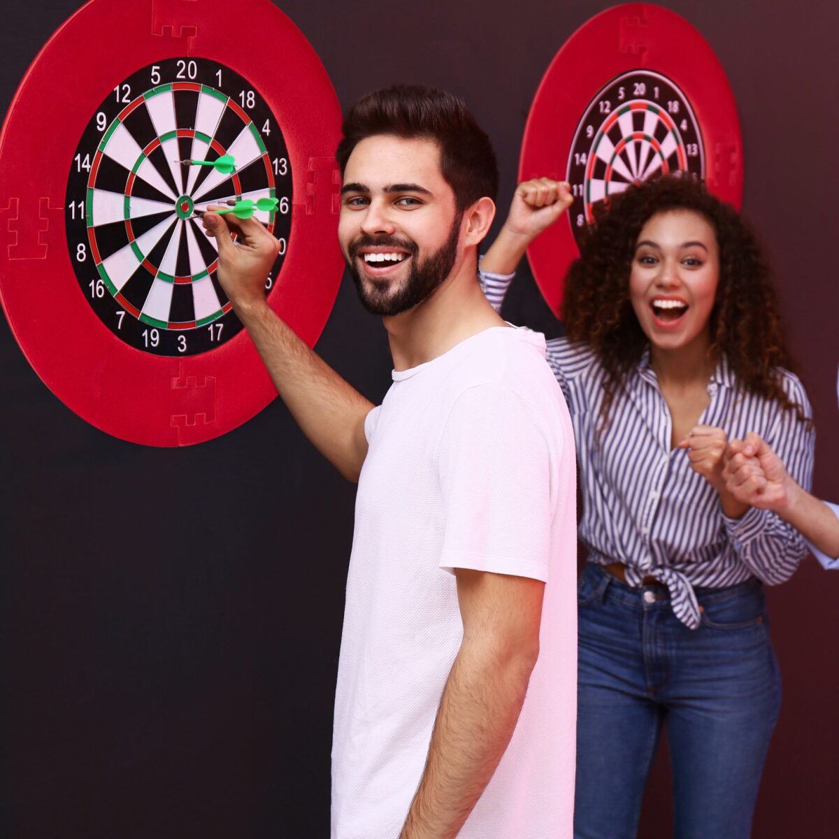 Protectie perete pentru darts, negru, diametru 45 cm - imagine 8