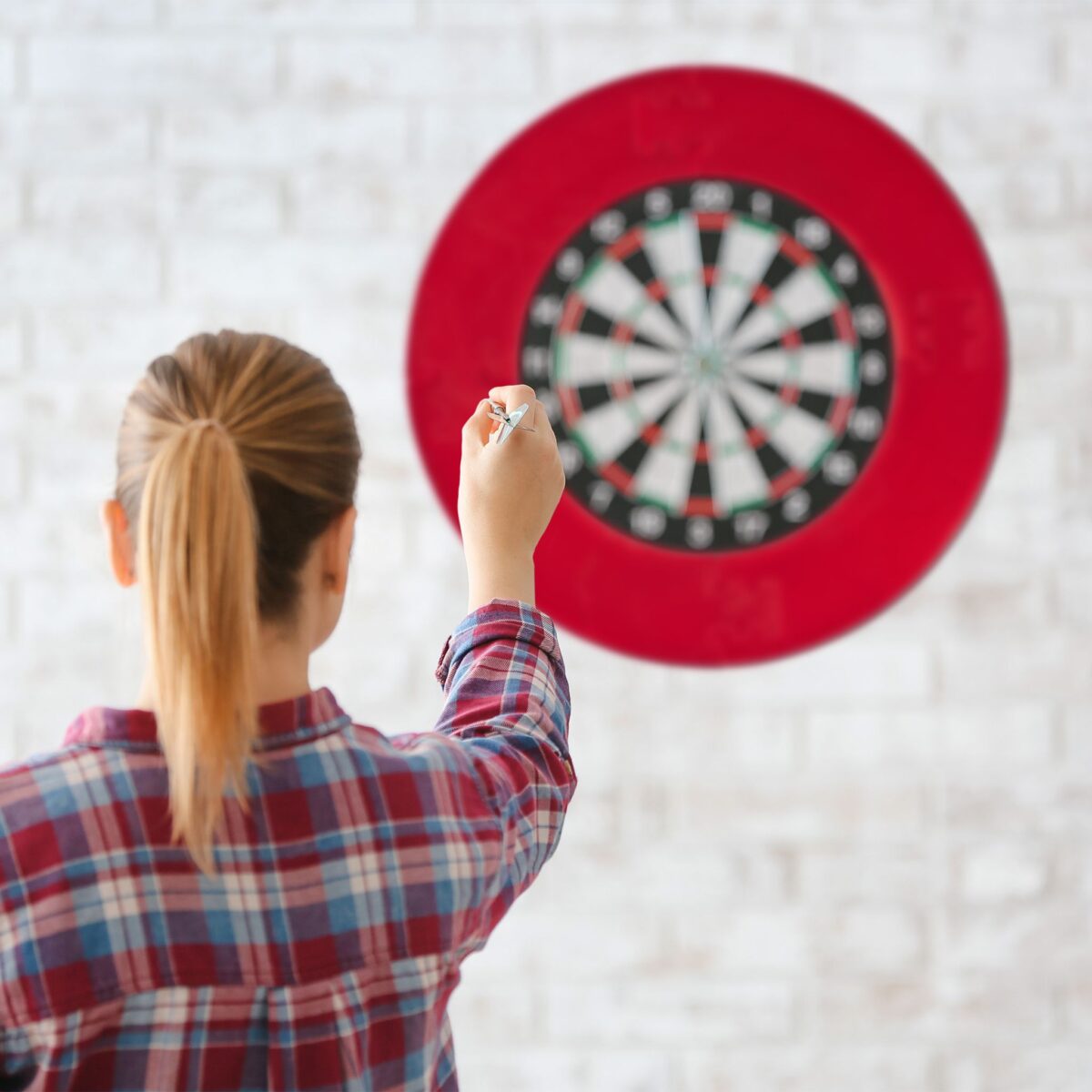 Protectie perete pentru darts, rosu, diametru 45 cm - imagine 5