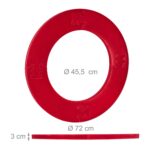 Protectie perete pentru darts, rosu, diametru 45 cm - imagine 6