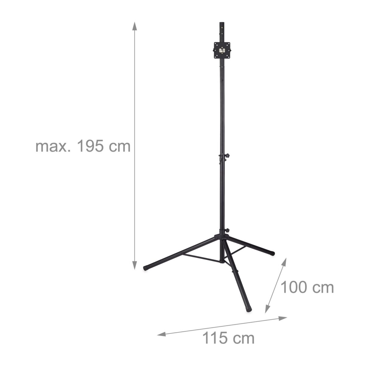 Suport mobil pentru placa de darts, 115 x 100 cm, otel, negru - imagine 6