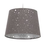 Lampa suspendata cu abajur pentru camera copiilor, 122 x 27 cm, gri