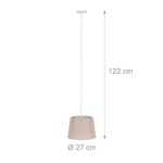 Lampa suspendata cu abajur pentru camera copiilor, 122 x 27 cm, roz - imagine 4