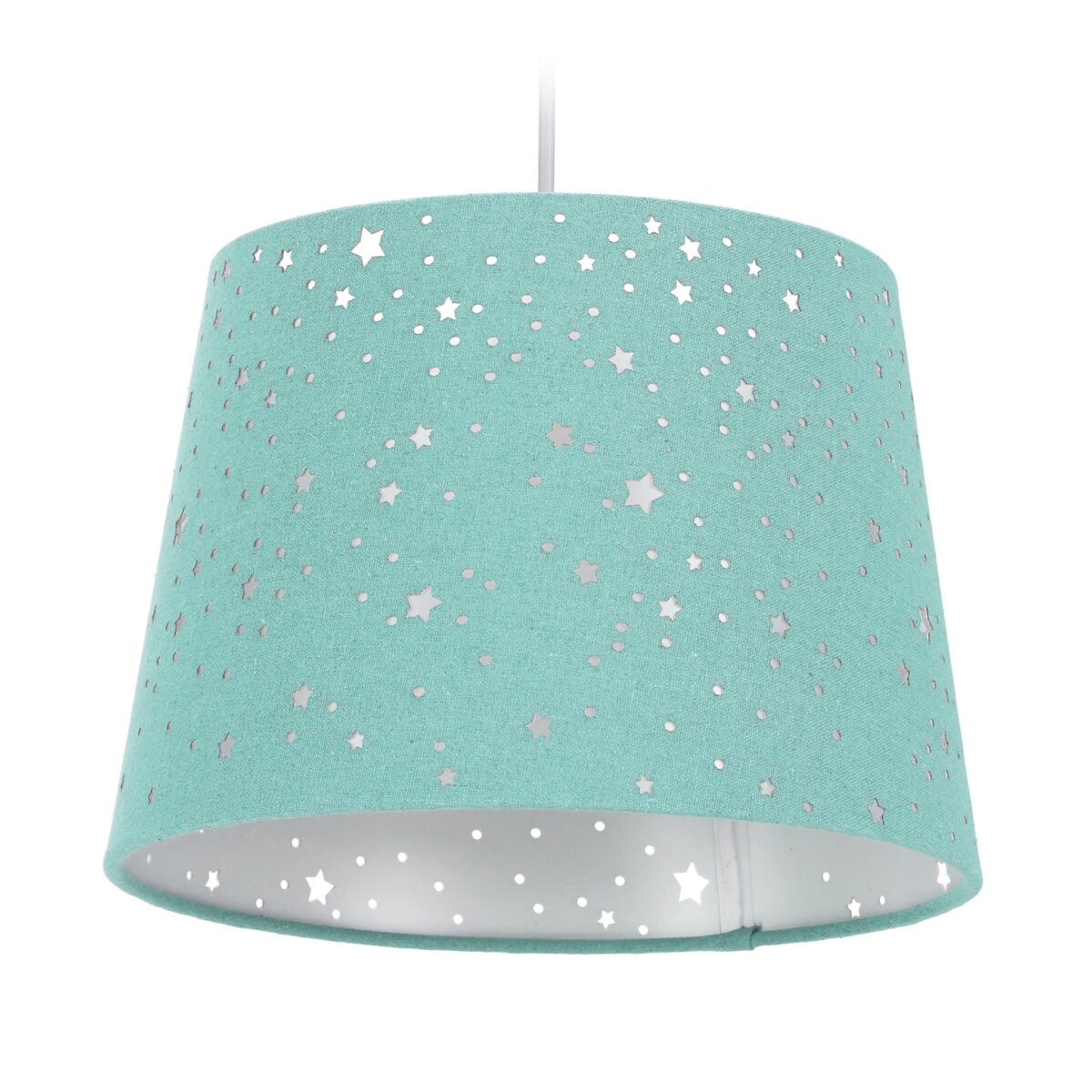 Lampa suspendata cu abajur pentru camera copiilor, 122 x 27 cm, turcoaz - imagine 3