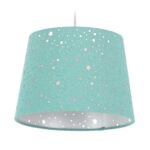 Lampa suspendata cu abajur pentru camera copiilor, 122 x 27 cm, turcoaz