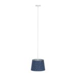 Lampa suspendata cu abajur pentru camera copiilor, 122 x 27 cm, albastru - imagine 8