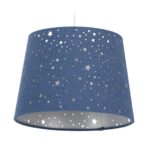 Lampa suspendata cu abajur pentru camera copiilor, 122 x 27 cm, albastru