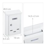 Cutie postala, 2 chei, otel, alb, 30,5 x 21 x 7 cm - imagine 6