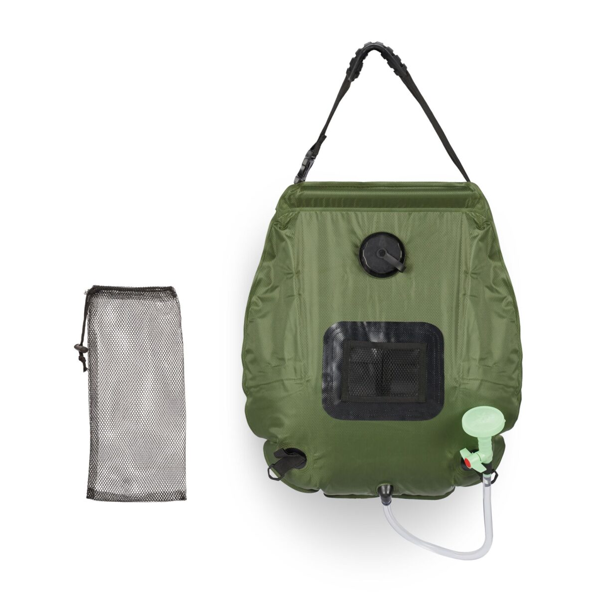 Dus portabil pentru drumetii/camping, 20L, verde - imagine 2