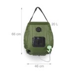 Dus portabil pentru drumetii/camping, 20L, verde - imagine 6