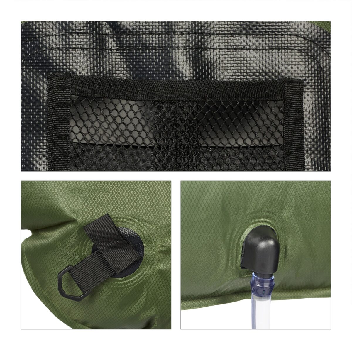 Dus portabil pentru drumetii/camping, 20L, verde - imagine 9