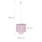 Lampa suspendata cu abajur pentru camera copiilor, 158 x 35 cm - imagine 5