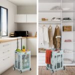 Carucior pentru cumparaturi, pliabil, maner telescopic, capacitate mare, gri, Relaxdays - imagine 5