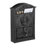 Cutie postala, design nostalgic, 42 x 28 x 10 cm, negru