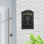 Cutie postala, design nostalgic, 42 x 28 x 10 cm, negru - imagine 4