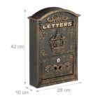 Cutie postala, design nostalgic, 42 x 28 x 10 cm, maro - imagine 6