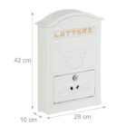 Cutie postala, design nostalgic, 42 x 28 x 10 cm, alb - imagine 5