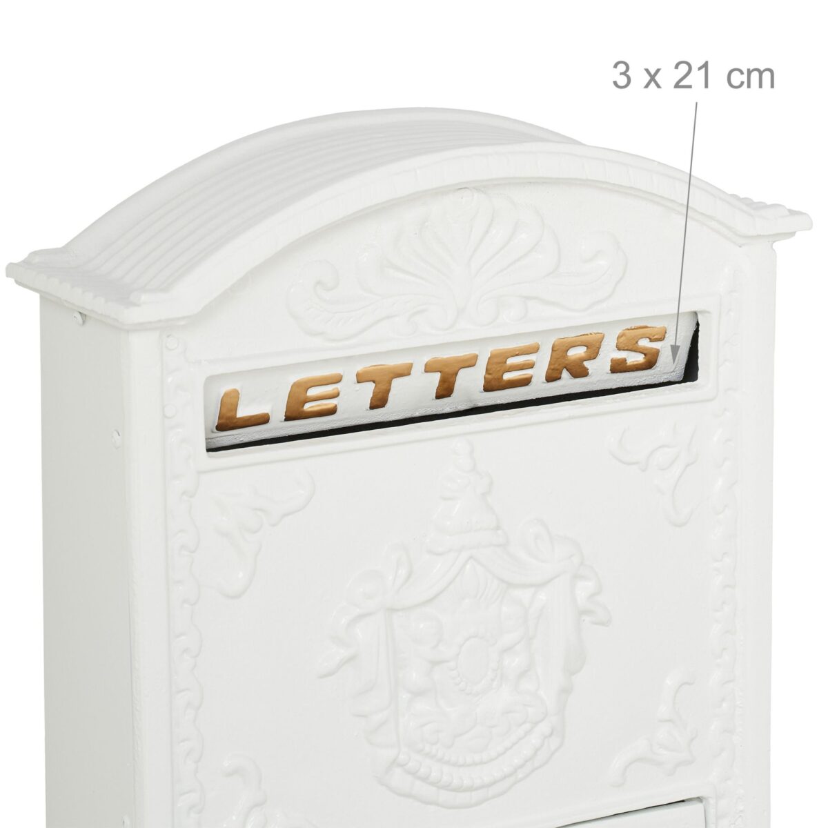 Cutie postala, design nostalgic, 42 x 28 x 10 cm, alb - imagine 6