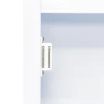 Dulap pentru medicamente 'Emergency XXL', usa sticla matuita, 4 etaje ,magnet+2 chei, alb,57 cm x 27 cm x 12 cm, Relaxdays - imagine 2