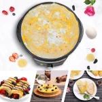 Plita pentru clatite, Monzana, 1200W, diametru plita 30 cm, strat antiaderent, temperatura ajustabila, negru - imagine 10