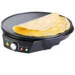 Plita pentru clatite, Monzana, 1200W, diametru plita 30 cm, strat antiaderent, temperatura ajustabila, negru - imagine 4