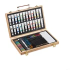 Set pictura si desen profesional, 56 piese, Acryl, Relaxdays