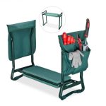 Scaun gradinarit cu pernuta de genunchi, max. 150 kg, Relaxdays - imagine 2