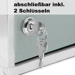 Dulap pentru medicamente,3etaje,inox+usa sticla matuita,magnet+2 chei, 48,5cm x 25cm x 12cm,Deuba - imagine 5