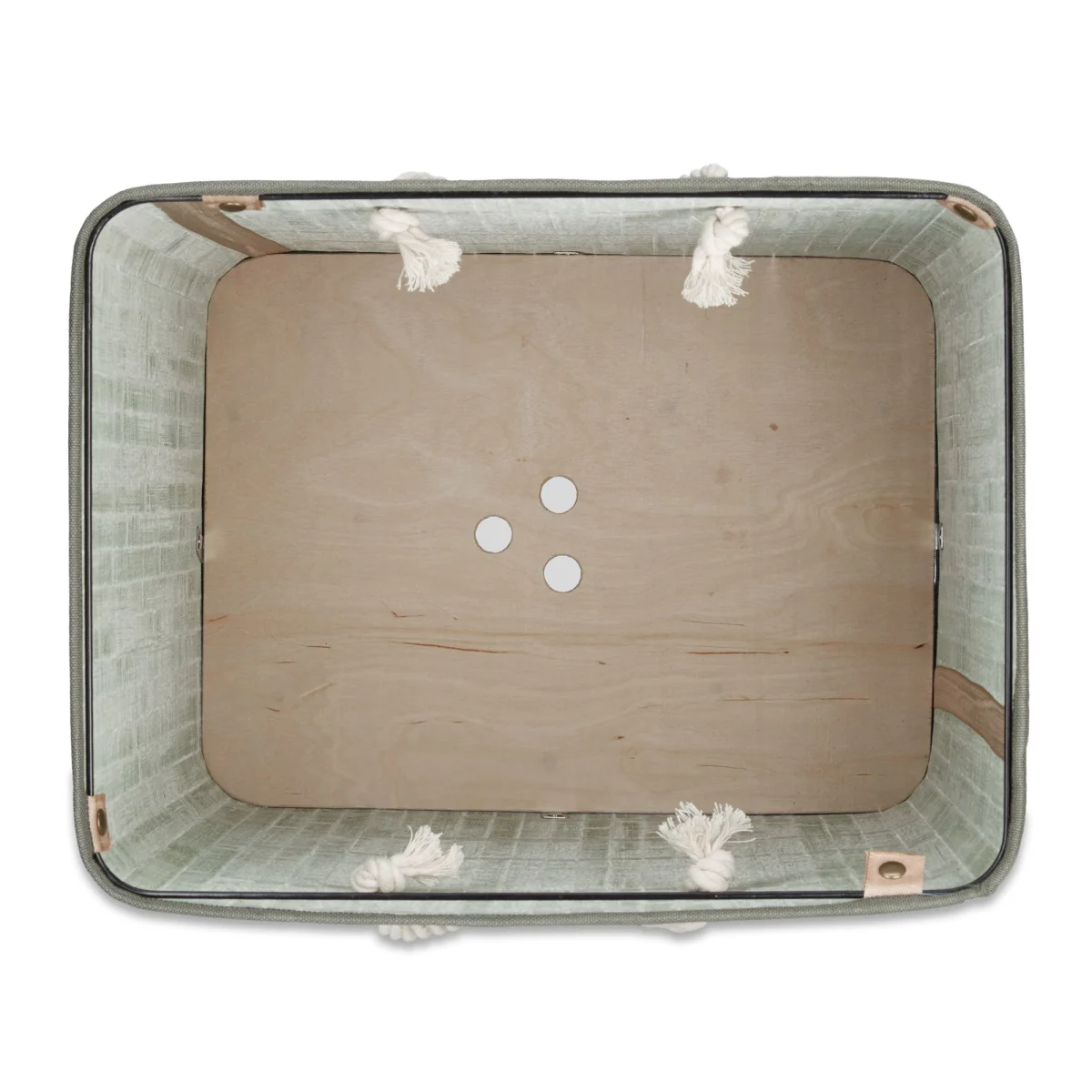 Cos rufe bambus, 82 litri, pliabil, cu capac, verde, Relaxdays - imagine 4