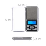 Mini cantar electronic pentru bijuterii de buzunar, 200 g, 12 x 6.5 x 2.5 cm, Relaxdays - imagine 2