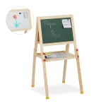 Tabla magnetica de scris 2 fete, 65-77 cm, pliabila, +3 ani