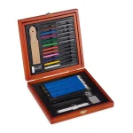 Set pictura profesional 48 piese,grafit si carbune,Relaxdays