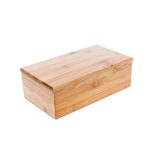 Cutie pentru ceai RelaxDays cu 4 compartimente din bambus natur - imagine 5