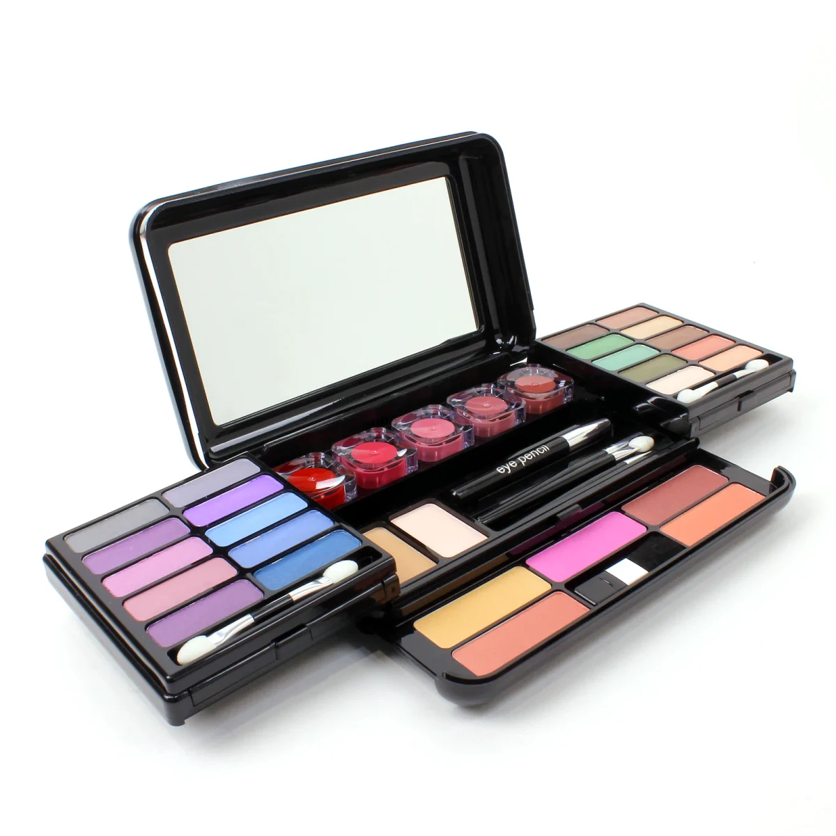 Trusa de machiaj cu 51 piese "Classic Diva", farduri, luciuri de buze, iluminator, pudră și accesorii, Vegan, Zmile Cosmetics - imagine 5