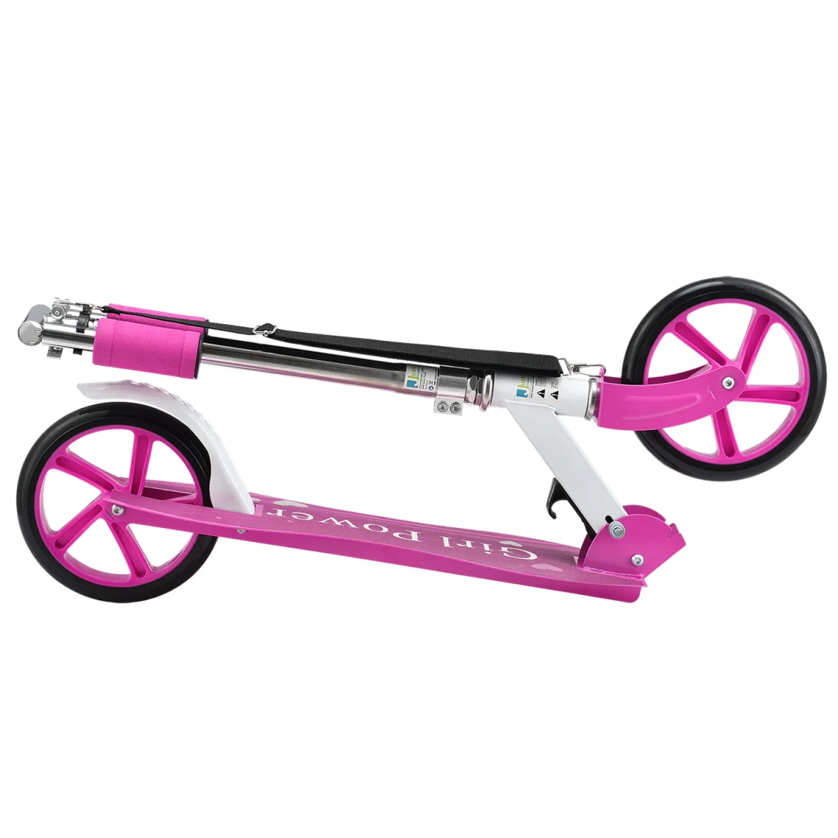 Trotineta ''Girl Power'', roti 205 mm / ABEC7, Pliabila, roz, Juskys - imagine 5