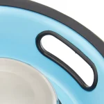 Set 2 castroane cu suport, 33 x 18 x 5.5 cm, albastru, inox, Relaxdays - imagine 6