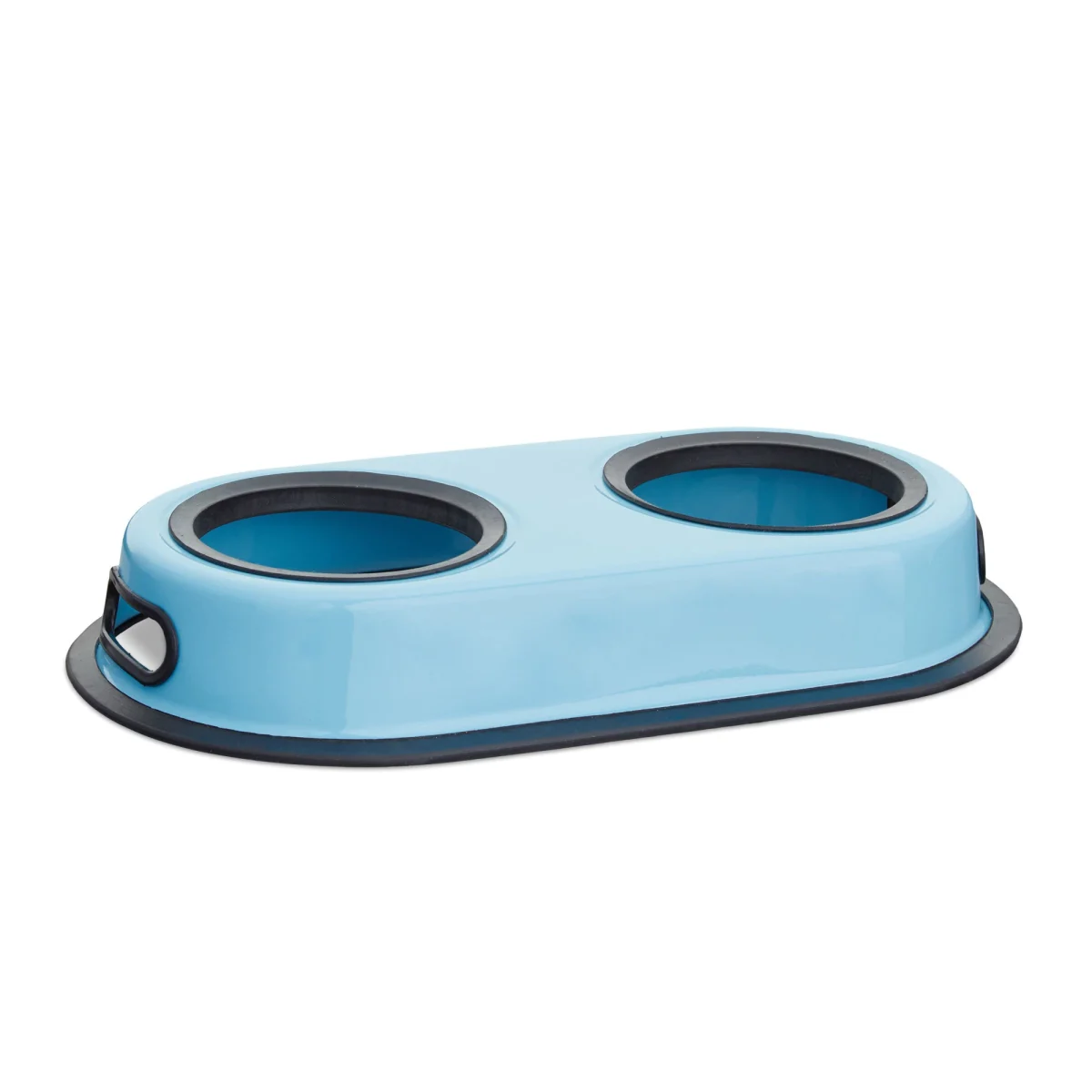 Set 2 castroane cu suport, 33 x 18 x 5.5 cm, albastru, inox, Relaxdays - imagine 3