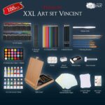 Set pictura profesional 188 piese, Deluxe, cu sevalet ,Artina Vincent - imagine 4