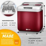 Lada frigorifica electrica 32L, pentru masina si priza, raceste cu pana la 18°C ​​sub temperatura exterioara si incalzeste pana la 65°C, rosu - imagine 4