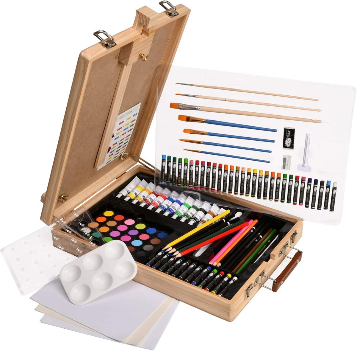 Set pictura profesional 188 piese, Deluxe, cu sevalet ,Artina Vincent - imagine 8