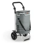 Carucior pentru cumparaturi, compartiment frigorific, capacitate 56 L si 50 kg, maner reglabil, gri, Juskys